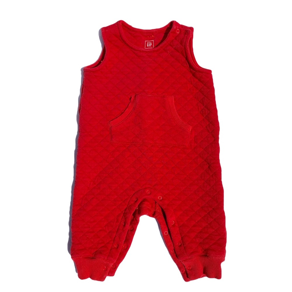 Baby Gap Red Quilted Jumpsuit